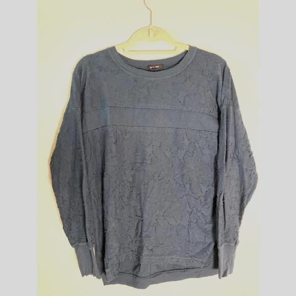 Pas de Calais - Deep Teal Cotton Sweatshirt ~ Textured Simplicity! ~ Sz 36 - Picture 4 of 7